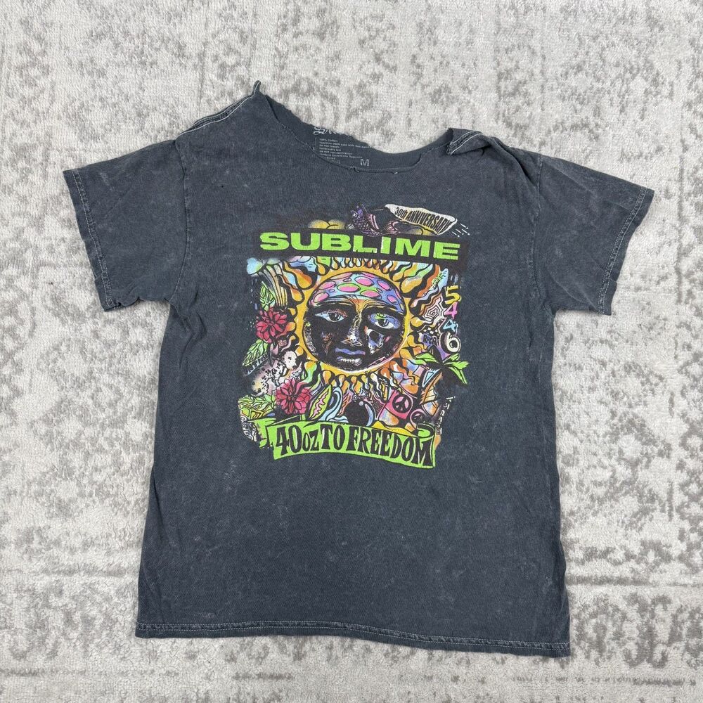 Sublime Shirt Ladies Women's Off The Shoulder Band Shirt Unisex Size Medium